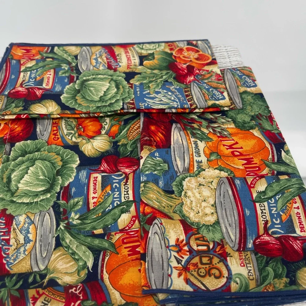 Colorful‎ Vegetable Print Fabric napkins set of 4